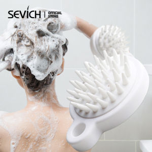 SEVICH Shampoo Brush Silicone Massage Scalp Comb Hollow Massage Brush Hair Brush Shower Brush Hair Scratching Comb