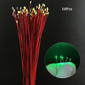 WCYC 10Pcs Red Black Line 0805LED SMD Wire Light 10 Colors 21.25mm Pre-soldered Micro Railway Decoration HO N OO Scale Model Train Light