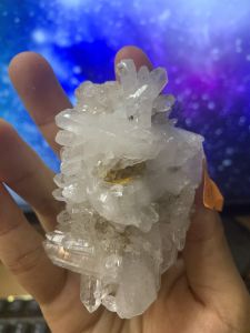Đá thạch Anh trắng pha lê tự nhiên trong suốt vàng Citrine thanh tẩy thiền định tarot cực mạnh Clearly Quartz Natural 91