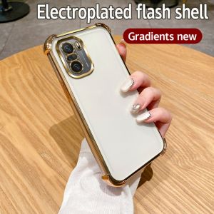 Luxury Plating Case For xiaomi poco F3 M2012K11AG Clear Shockproof Camera Protection Cover