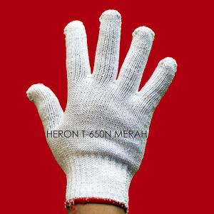 Sarung Tangan Rajut Benang 6 Heron T-650 Putih (50 Lusin)