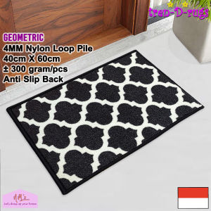 Tren-D-Rugs - Karpet Keset kaki geometris sweden scandinavian alas lantai kamar runner dapur lorong panjang kitchen mat anti slip 40 X 60 cm - NMs