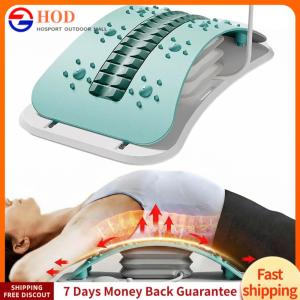 【Outdoor】 Back Stretcher with Massage Points Adjustable Lumbar Spine Lounger for Men Women Lower Back