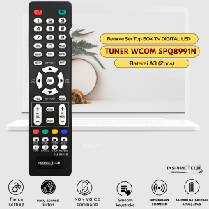 Remot Remote Stb Tunner TV Digital LED LCD WCOM Type RM-8891 TV Tabung Digital DVBT2 WCOM Set Top Box