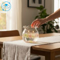 Bình Thủy Tinh Tròn Trong Suốt D11cm B7 – Cắm Hoa, Nuôi Cá Mini, Decor Nhà Cửa. 