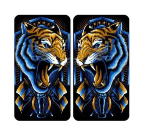 Miếng decal đầu hổ dán trang trí xe tải ô tô (màu đỏ màu xanh)( giá bán/1 tem)