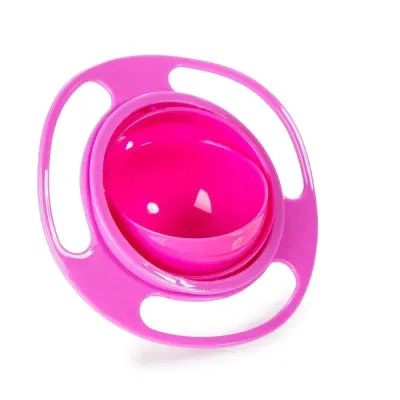 Newborn Baby Bowl Universal Gyro Bowl Practical Design Children 360 Degrees Rotate Balance Gyro Umbrella Bowl Spill-Proof Bowl