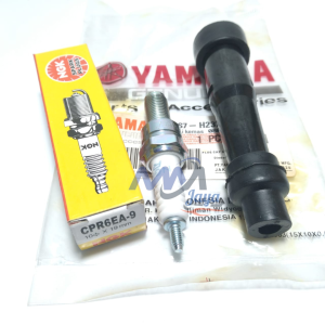 TUTUP BUSI JUPITER MX VIXION NEW OLD R15 BYSON + BUSI NGK CPR6EA-9 YAMAHA 1S7 KEPALA CANGKLONG DOP