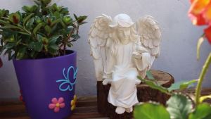 1PC Angel Girl Wing Ornament Resin Crafts Home Decoration Outdoor Garden Statues European and American Decorative Statues
