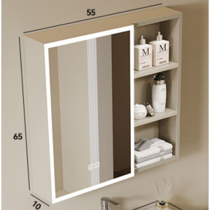 ZIVON LED Bathroom Mirror Cabinet with Lighted Mirror and Multi-Level Storage Shelves Stylish Wall Mounted Cabinet for Modern Bathrooms Free Damaged Replacement 5 Years Warranty Cash on Delivery Available