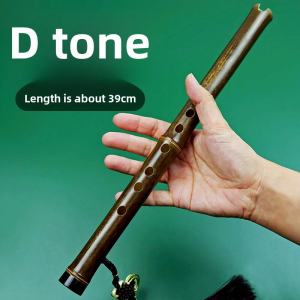 2025 Portable Entry Chinese Bamboo Flute Zero Foundation Black Bamboo Short Xiao ClassyXiao Di Chinese Ancient Style Six-Hole C Key Xiao Musical Instrument D XiaoEDKLCB C