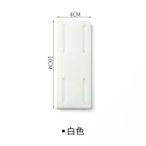 Power Plug Socket Holder Wall Storage Hook Adhesive Power Strip Fixator Power Cord Holder Wall Mounted Socket Extension Sticker Panel Holder Organizer