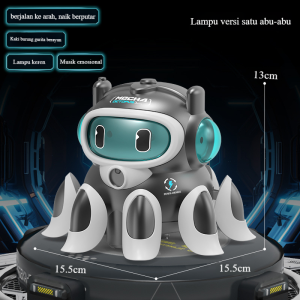 Robot mekanik light boy toy chargeable octopus semprot electric child dinosaur anak simulasi mainan mainan