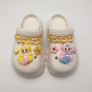 Crocs Charms DIY Accessories 3D Cute Mermaid Detachable Clogs Chains Shoe Flower Shoe Buckle Forcrocs
