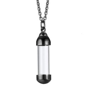 Sturdy Stainless Steel and Glass Pendant Necklace Accessory for Storing Hair Keepsakes and Memories Outfits