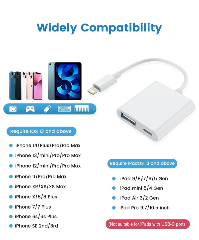 Camera Connection Kit Connect Usb To Ipad USB Camera Adapter For