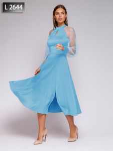 LOOWEAR- DRESS MIDI WANITA BAHAN SCUBA PREMIUM TEBAL LENGAN PANJANG TILE/ MIDI DRESS LENGAN PANJANG ELEGAN MODERN KEKINIAN TERBARU 2022