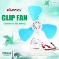 NSS Electric Fan Portable Clip Fan 3 blends Rechargeable Fan Desk Fan Big Size 12V 15W. 