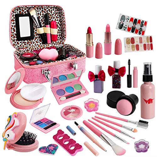 Kids Washable Makeup Girl Toys - Kids Makeup Kit for Girl, Real Make Up Set,  Little Girls Makeup Kit for Toddler Kid Children Princess, Christmas  Birthday Gift Toys for Girl 4 5