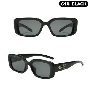 แว่นตากันแดด แว่นตาY2K สไตล์ยุโรปเมกา ฮิปฮอป ป้องกัน UV400 สไตล์แฟชั่น แว่นตากันแดด สายวินเทจ สายคาเฟ่