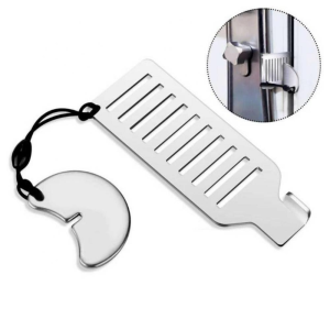 Door Locker Safety Latch Stainless Steel Lock Home Room Hotel Travel Anti Theft Door Stopper Tool