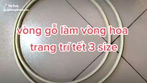 Vòng gỗ tre làm vòng dreamcatcher vòng hoa đào đông trang trí Lễ Tết