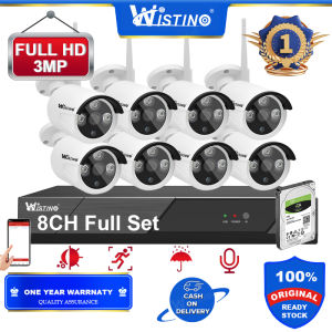 Wistino 8CH FHD 3MP/6MP CCTV System Wifi Camera NVR Kit Outdoor Security IP Camera P2P Wireless Kits Surveillance Night Vision