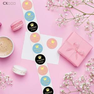 CX🎄💓💥 Dog Paws in Sticker Cảm ơn bạn nhãn niêm phong Sticker trang trí Sticker Nhãn Phong Bì Sticker động vật Sticker