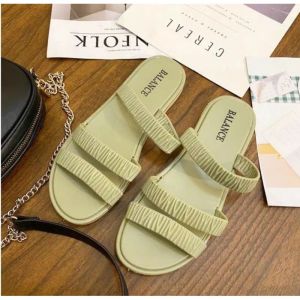 Sandal Flat Wanita Strap 3 Sendal Jelly Merk Balance Sandal blc 1205-X1 Termurah - muthya.shoes