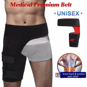 Hip Waist Supports Brace - Sciatica Pain Relief Brace - Thigh Hamstring Compression Support Wrap - Stabilizer for Groin Hip Flexor SI Joint for Labral Tear Arthritis Bursitis