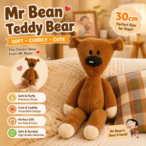 30cm Mr Bean Teddy Bear Plush Toy Soft Stuffed Animal Cute Cuddly Plush Doll Gift for Kids