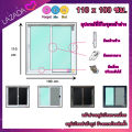 หน้าต่างบานเลื่อน ขนาด 110x100 ซม. หน้าต่างอลูมิเนียม หน้าต่างสำเร็จรูปอลูมิเนียม. 