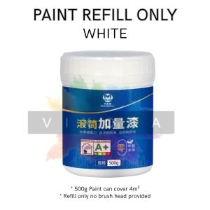 Wall Paint With Tool Roller Wall Repair Latex Paint Safety Low VOC Paint 500g+Refill+Brush