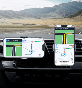 Electric Car Phone Holder Automatic Clamping Phone Holder Dashboard Automatic Adjustment Vents Universal Holder for iPhone/Huawei/Xiaomi 360° Rotating Car Electric Holder