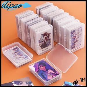 【dipao】 New Transparent Plastic Storage Box Photocards Small Card Storage Box Desk Organizer Box Classification Box Stationery