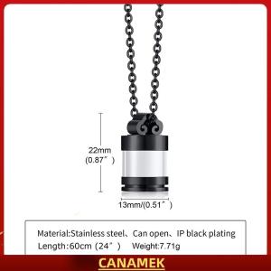 Miễn phí vận chuyển✨ Rõ ràng Hollow fillable Glass ống dây chuyền cho phụ nữ người đàn ông urn tro hỏa Táng đồ trang sức tưởng niệm lưu niệm Mặt dây chuyền