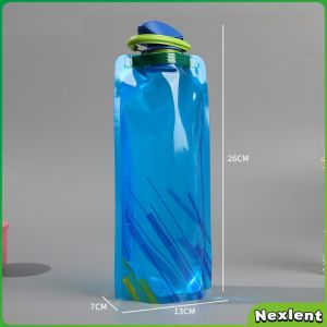 Nexlent 700ml Travel Collapsible Folding Drink Water Bottle Sports Kettle Flexible Foldable Drink Water Bag