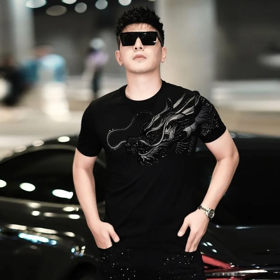 SONIX Dragon Pattern T-shirt Men's Summer Short Sleeve New Chinese