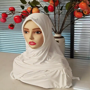 Multiuse Hijab Shawl Soft Polyester Fabric Malay Head Scarf Long Headwearp for Formal Occasion and Daily Wear 170x55cm