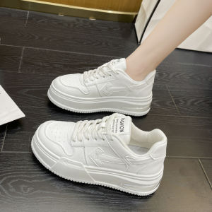 Sneakers Wanita JILMEI Fashion Korea Sol Tinggi Kasual Polos