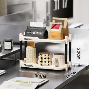 Double-Layer Storage Rack Storage Rack Sturdy Design Rak Simpanan Dua Lapisan Two Colors Are Available