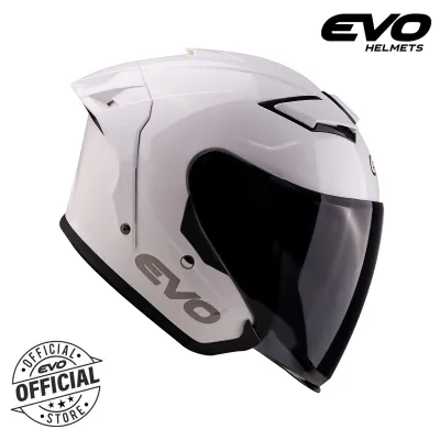 EVO TR-X Plain Half Face Dual Visor Helmet with Free Clear Lens