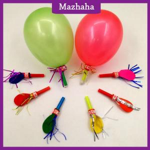 Mazhaha 50PCS Colorful Blowouts Whistle Blowing Dragon With Balloon For Kids Birthday Party Favors Decoration Children Toys Supplies