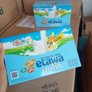 Susu Kambing Etawa Bubuk Plus Madu Dan Vanila Etawa Putih Ratu Lebah Kemasan Box Isi 10 Sachet