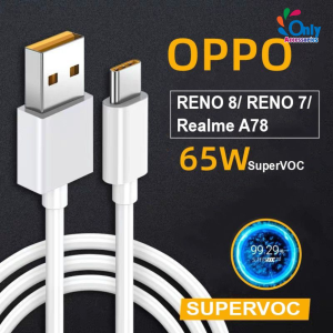 OAC Kabel data compatible untuk Oppo Reno 8 Super VOOC pengisian super cepat oppo RENO 8 8Z RENO 8T RENO 7 7 pro 6 5 5 pro 4 4f 3 3pro 2 2f a17 a17k a57 2022 a78 a96 a5 2020 a9 2020