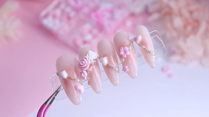 6 Grids Heart Nails Art Charms Flowers Nail Charms Resin Nails Art Decoration Nail Art Supplies for Acrylic Nails Crafts