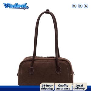 【Fast delivery】 Women Cross Body Bag Faux Suede Multi Pocket Shoulder Bag for Work and Casual Outings in Elegant Black
