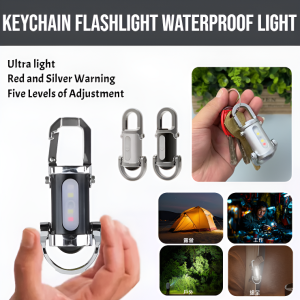 Keychain Flashlight Waterproof Light Keychain Led Mini Flashlight Multifunctional Indoor Outdoor Flashlight