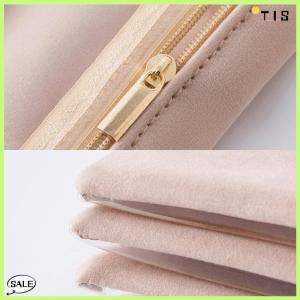 Follow Get New【TIS】 Xách tay Nhung hộp đồ trang sức bông tai vòng cổ vòng đeo tay nữ trang Phụ kiện dây kéo túi du lịch chống nước chống bụi Túi