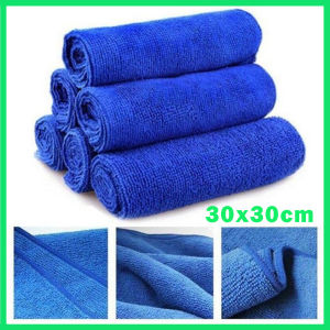 1pcs Soft Absorbent Wash Cloth Car Auto Care Microfiber Cleaning Towels (Blue) 30x30cm